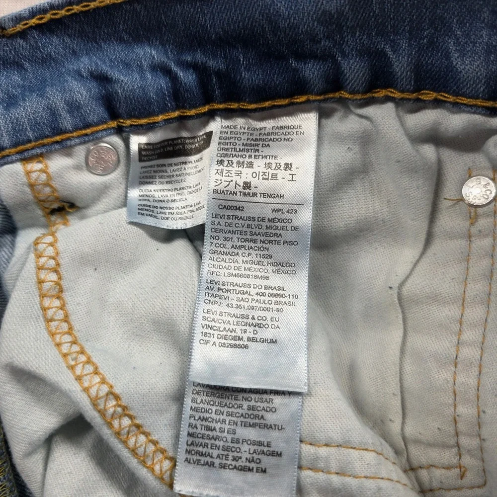 Levi's 505 Regular Fit Jeans Mens 36x29 34x29 Actual Med Wash Straight Leg Denim